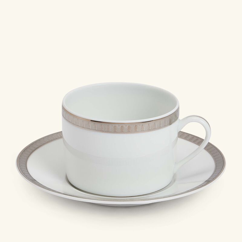 christofle malmaison tea cup   saucer silver