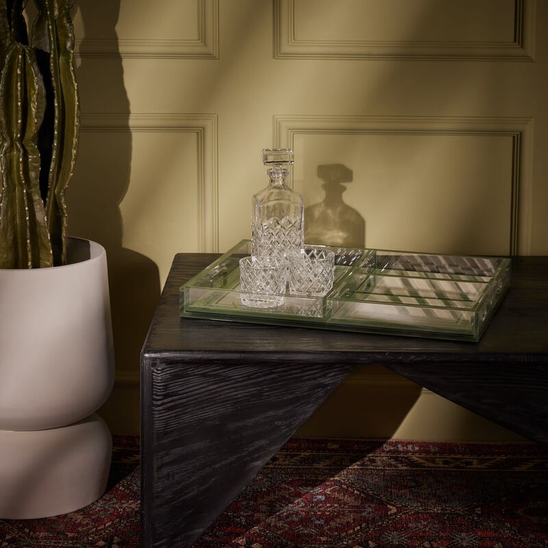 etro pegaso tray rectangular green set of 4