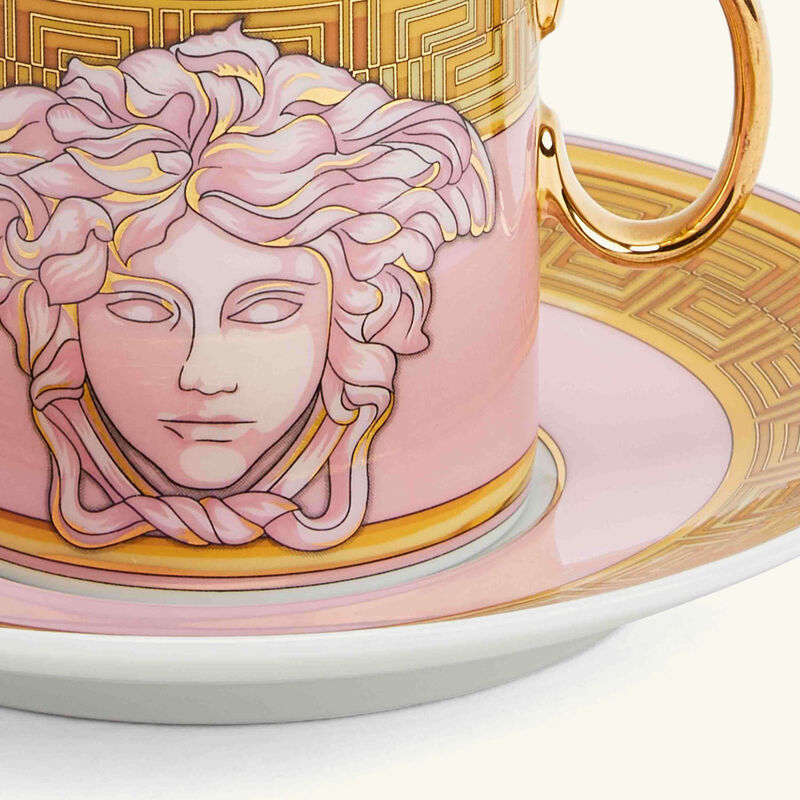 Pink Coin Coffee Cup & Saucer Pink versace pink coin coffee cup saucer pink