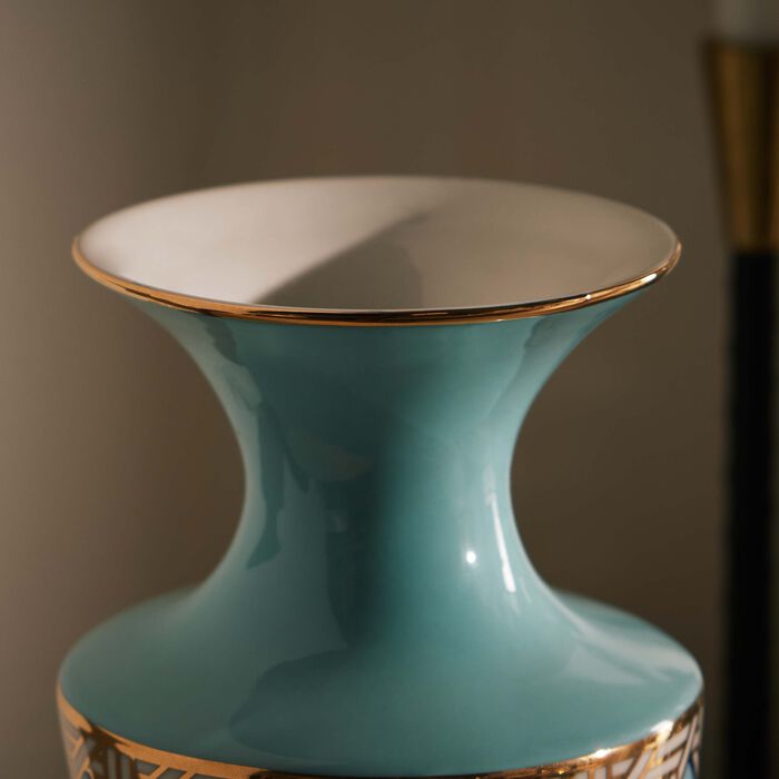 جوناثان أدلر مزهرية باسكيت ويف صغيرة باللون الأزرق