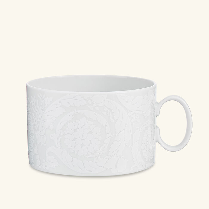 Barocco'92 Bianco Tea Cup & Saucer White versace barocco 92 bianco tea cup saucer white