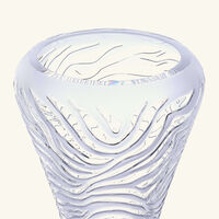 lalique zebre vase large clear