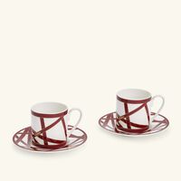 missoni home nastri coffee cup   saucer red set of 2