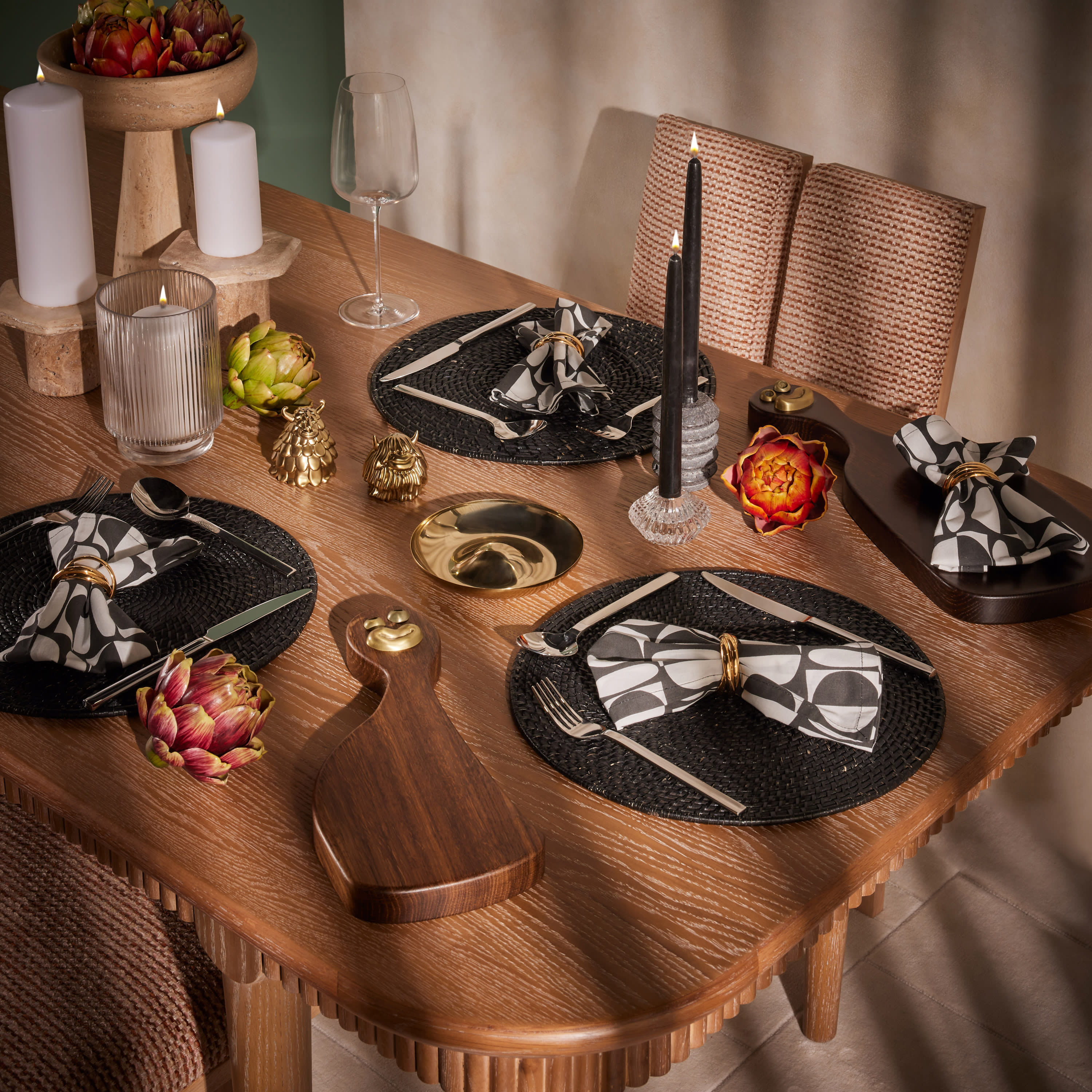 L'Objet Haas Serving Platter Brown Set Of 2 | Tanagra UAE