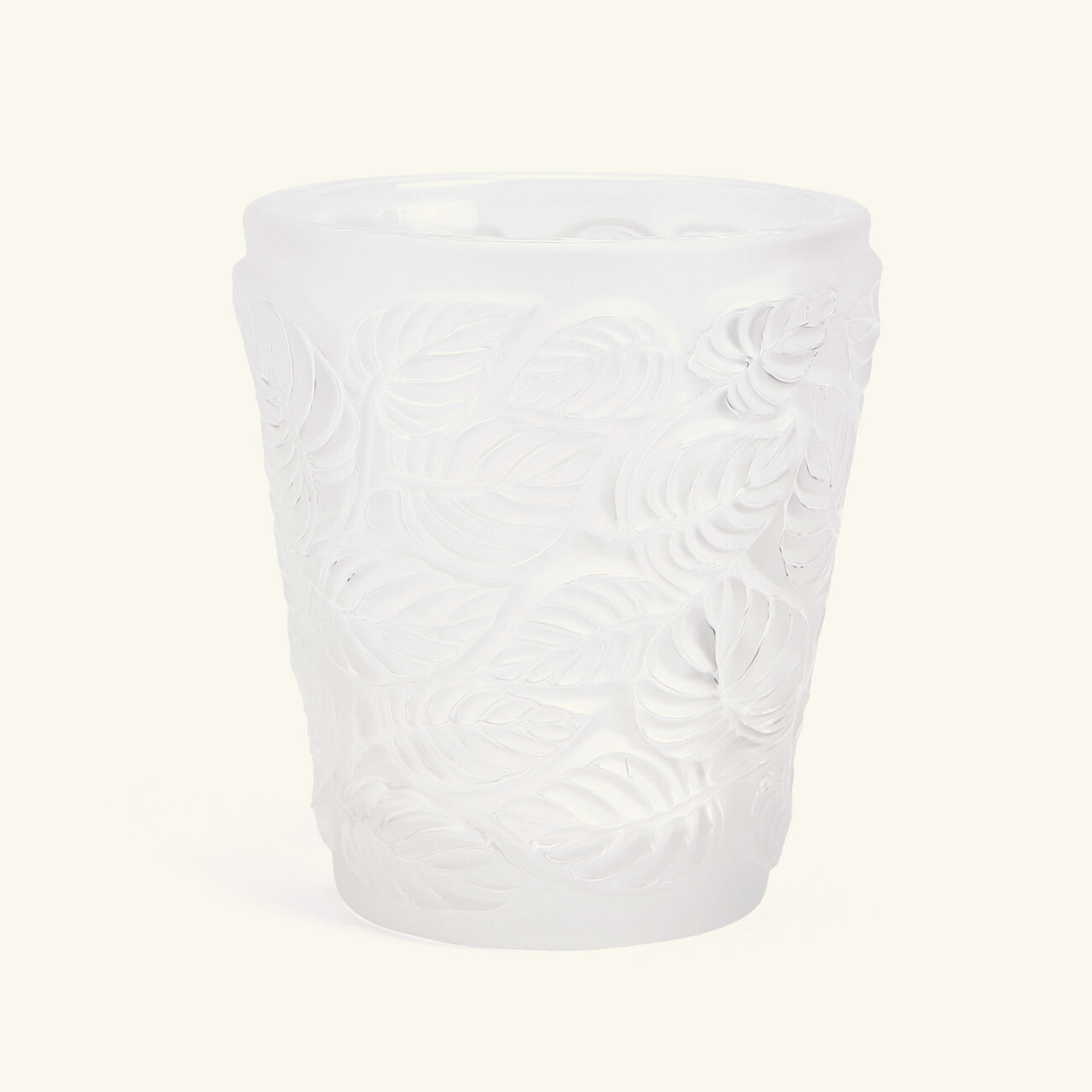 lalique feuilles votive clear