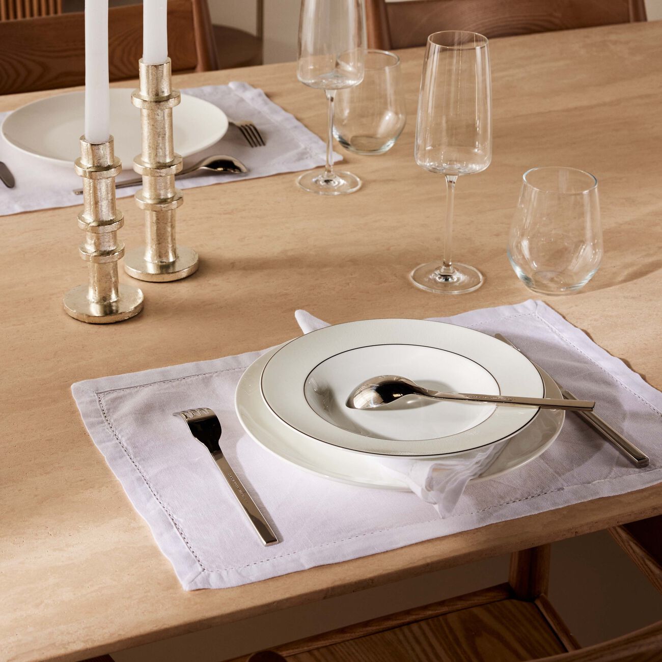 bernardaud dune soup plate round white 19cm