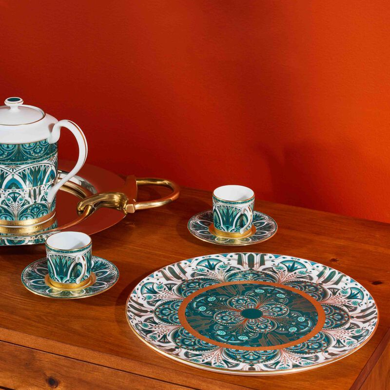 هافيلاند طبق تقديم التارتات ريف دو نيل دائري أخضر 31 سم