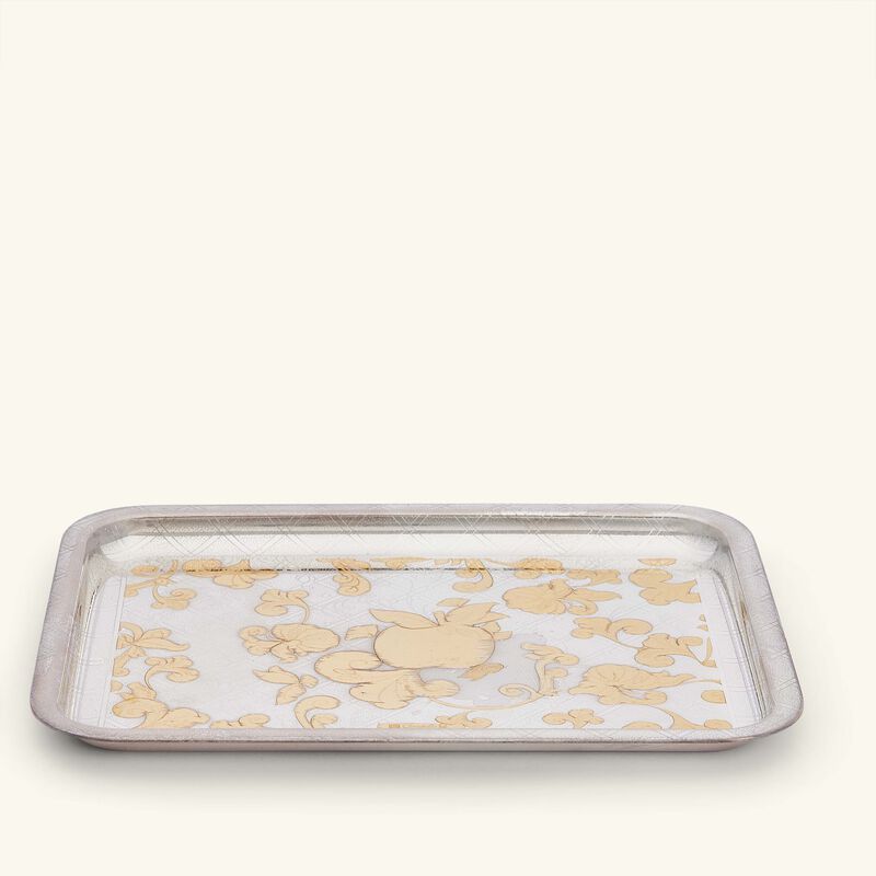 Jardin D'eden Serving Tray Rectangular Small Silver christofle jardin d eden serving tray rectangular small silver