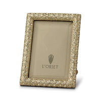 Rectangular Pave With Yellow Crystals Plated Frame 2X3, small