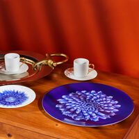 bernardaud in bloom service plate round blue 31cm