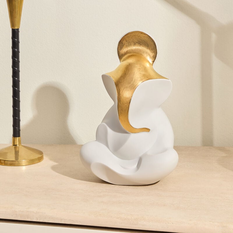 lladro lord ganesha eternal light scuplture small white
