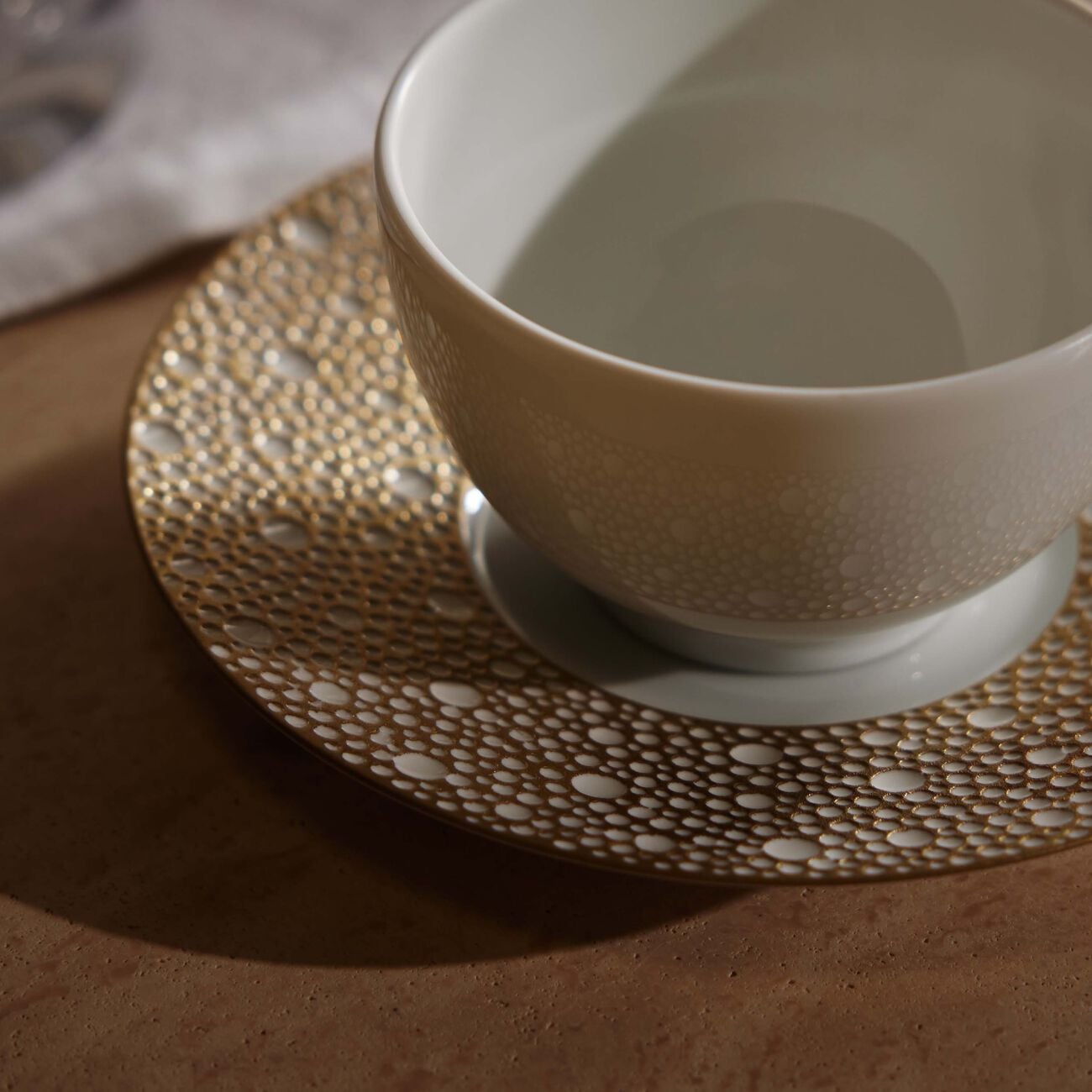 Ecume Mordoré Tea Saucer Gold 14cm bernardaud ecume mordor tea saucer gold 14cm
