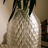 ruckl heroine coco vase round large clear