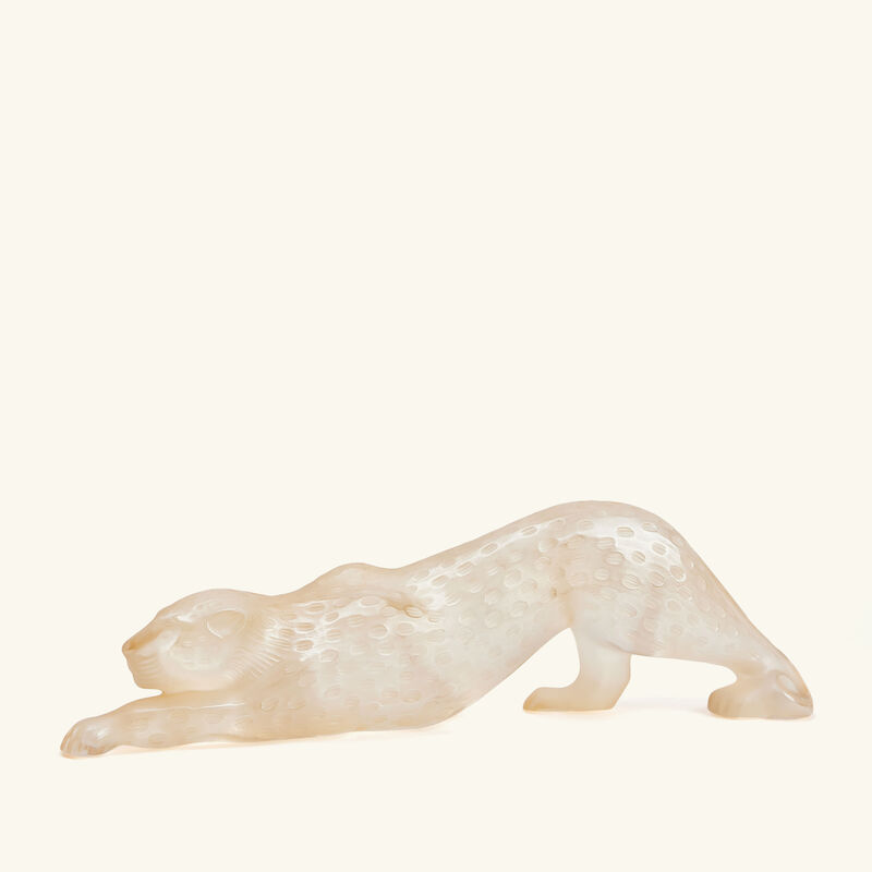Zeila Panther Sculpture Medium Gold lalique zeila panther sculpture medium gold
