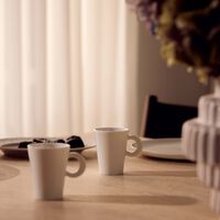 Ecume Coffee Cup & Saucer White Set Of 2 bernardaud ecume coffee cup saucer white set of 2