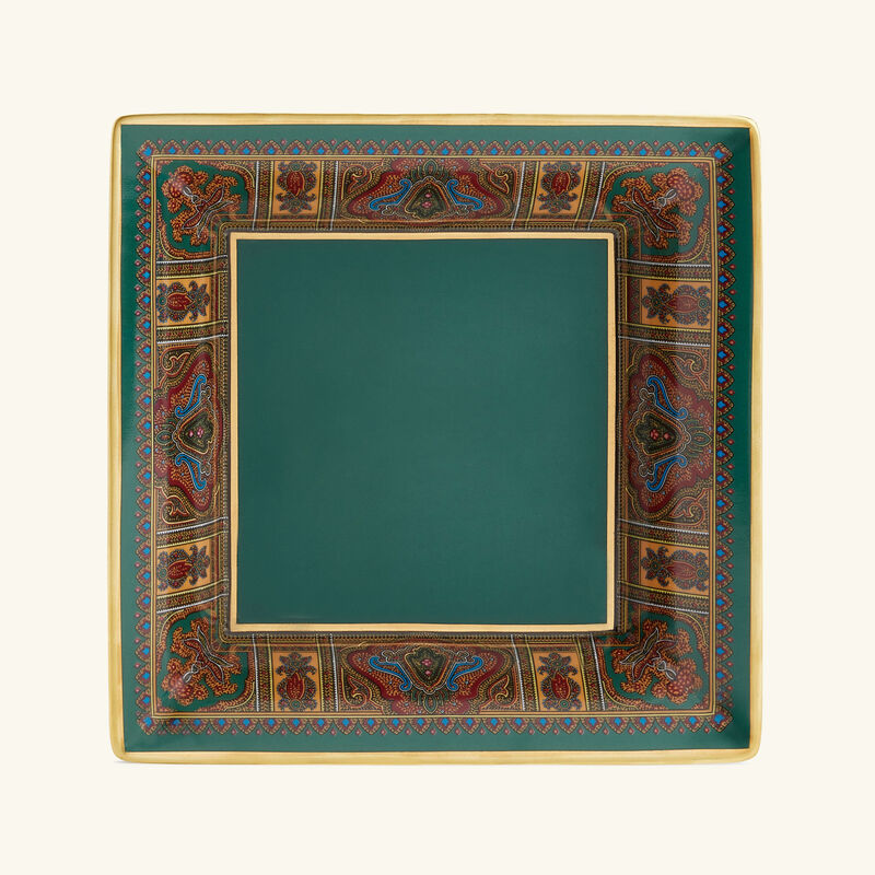 etro cachemire trinket tray square small green