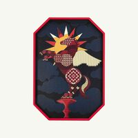 Octogone Pegasus Serving Tray Medium Red baccarat octogone pegasus serving tray medium red