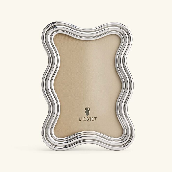 l objet ripple frame 10x15 cm platinum