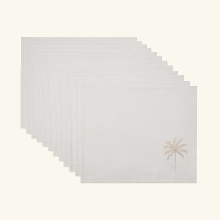 catherine denoual palm tree placemat beige