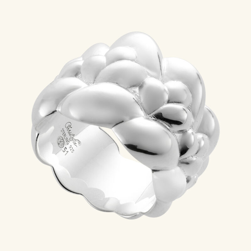 Babylone Large Bangle Ring Sterling Silver Size 55 christofle babylone large bangle ring sterling silver size 55