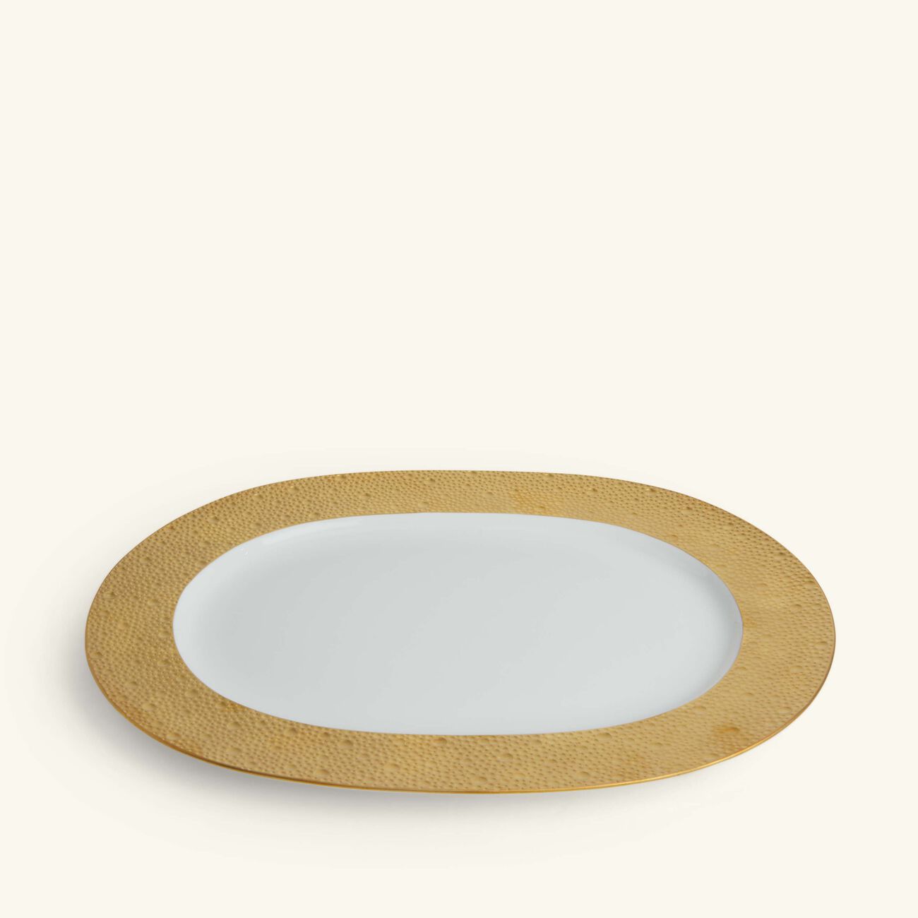 bernardaud ecume or serving platter oval gold 35cm