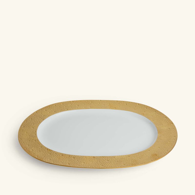 bernardaud ecume or serving platter oval gold 35cm