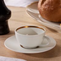 bernardaud kronos or coffee cup   saucer white
