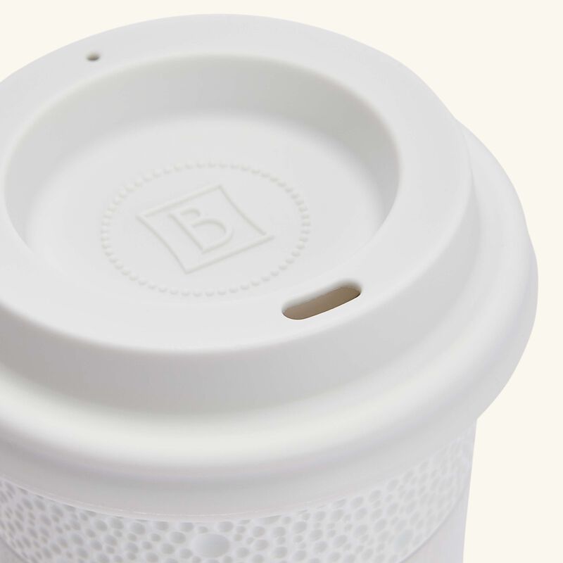 bernardaud ecume travel cup white
