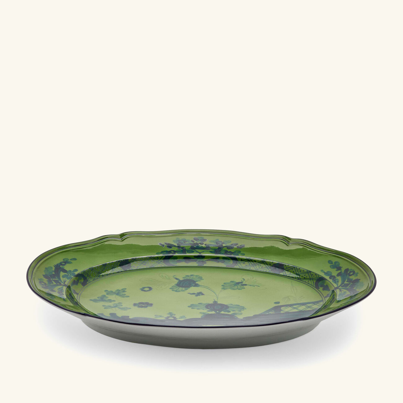 Oriente Italiano Serving Platter Oval Green 29cm ginori 1735 oriente italiano serving platter oval green 29cm