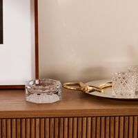 versace medusa lumiere ashtray octagonal clear