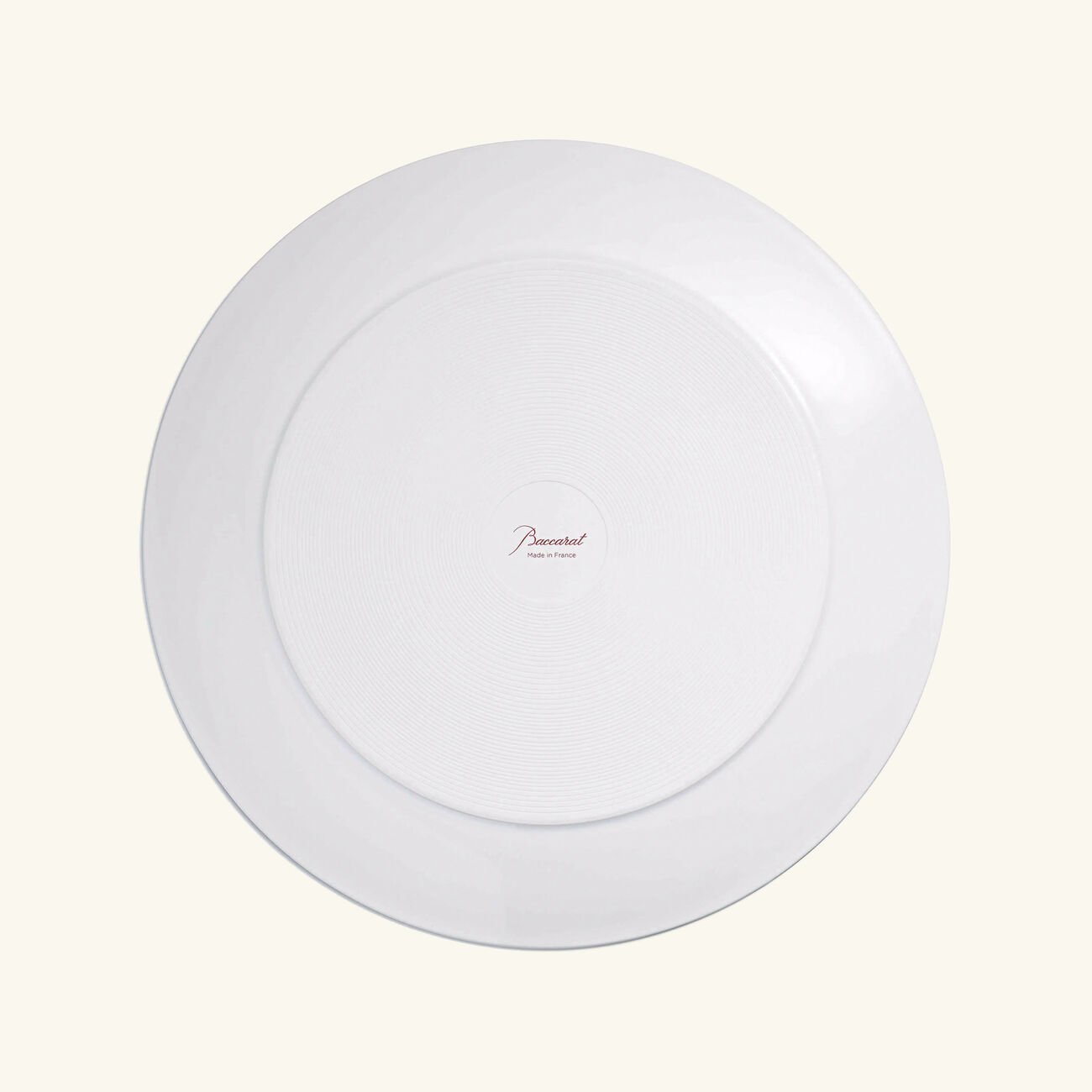 baccarat arcadia show plate round red 31cm