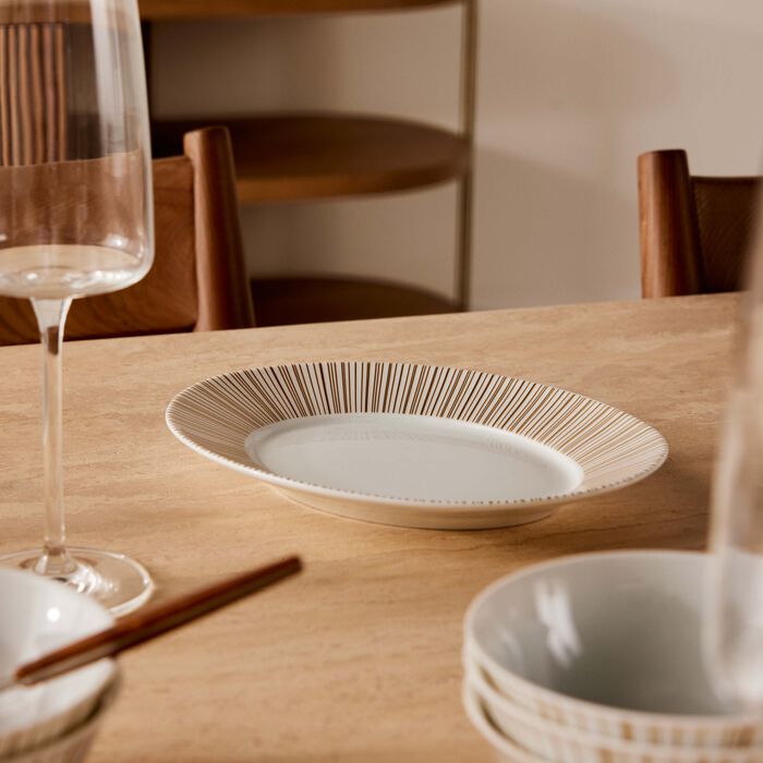 bernardaud sol serving platter oval gold 21cm