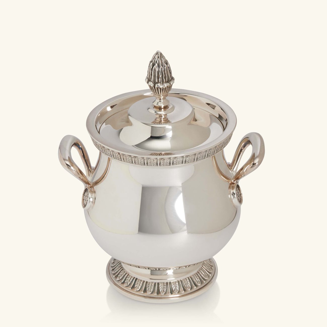 christofle malmaison sugar bowl silver plated