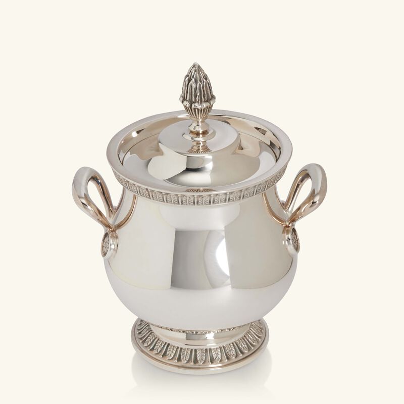 christofle malmaison sugar bowl silver plated