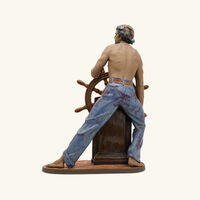 Stormy Sea Sailor Sculpture Large Brown lladro stormy sea sailor sculpture large brown