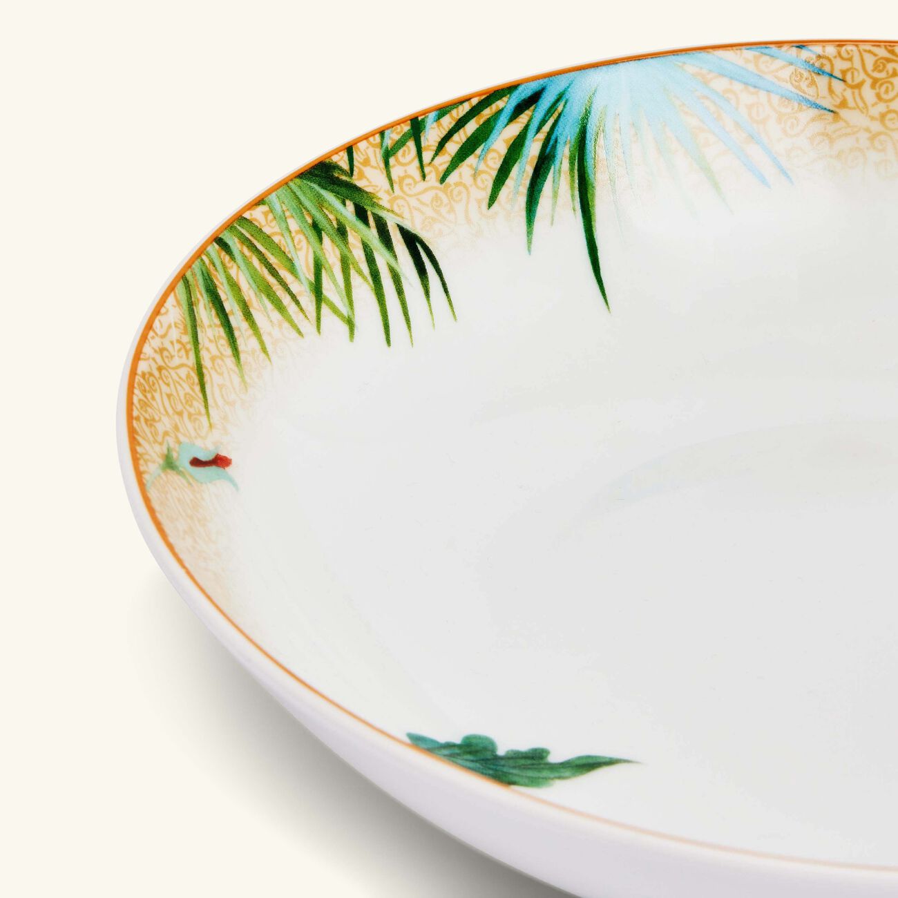 bernardaud tropiques soup plate round blue 19cm