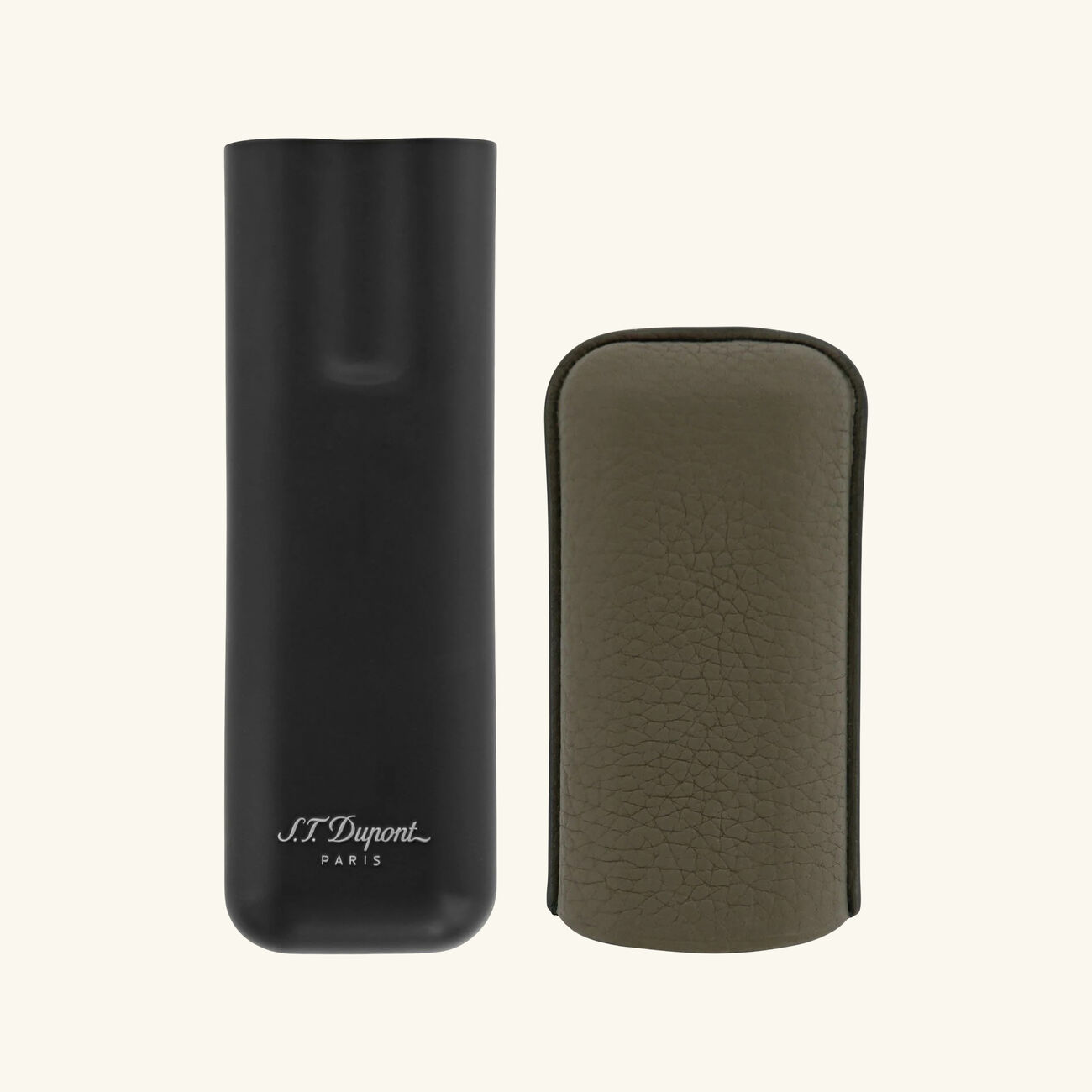 Double Cigar Case Green st dupont double cigar case green