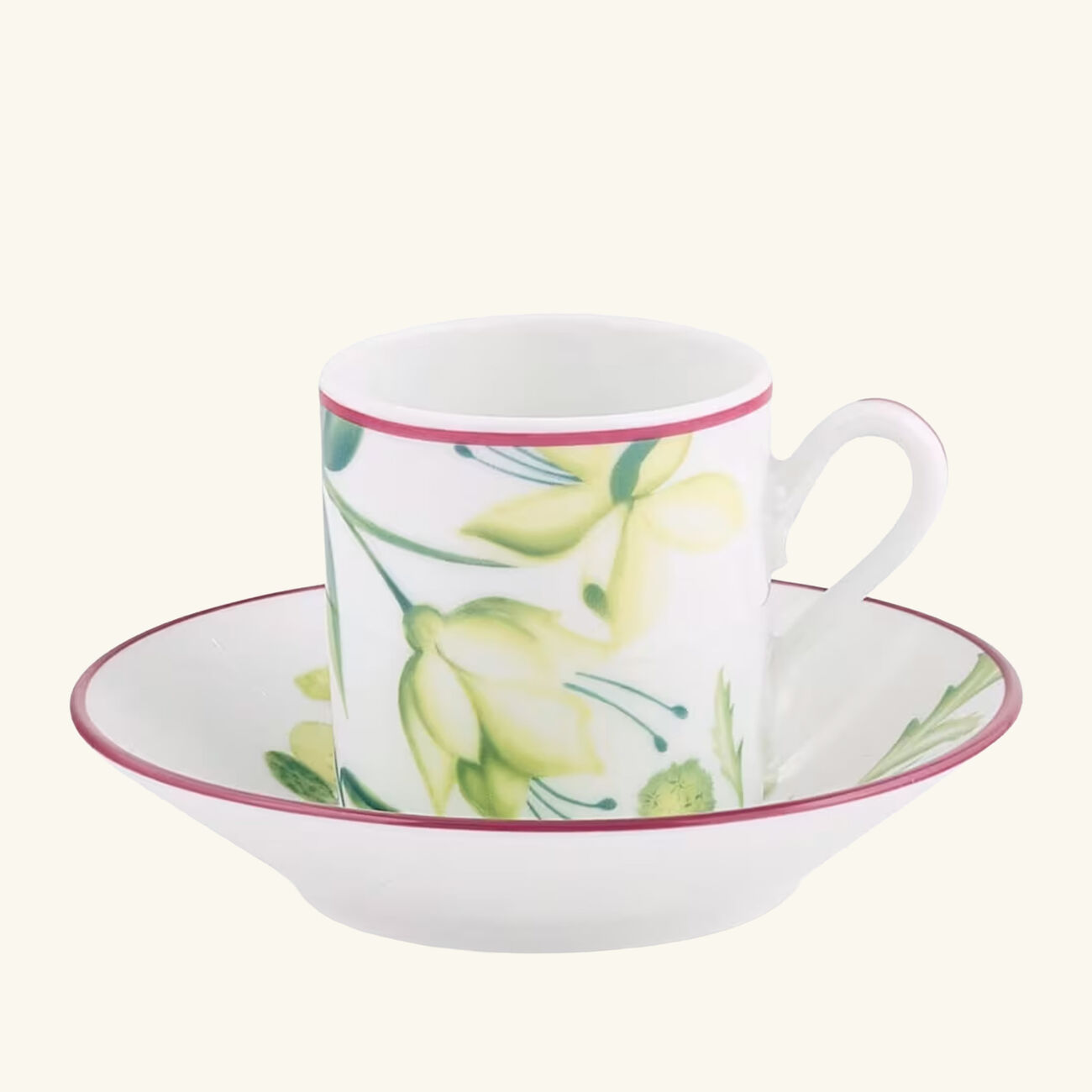 Florenza Acanto Impero Coffee Cup Green Set of 2 ginori 1743 florenza acanto impero coffee cup green set of 2