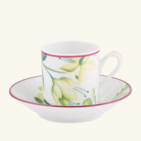 Florenza Acanto Impero Coffee Cup Green Set of 2 ginori 1743 florenza acanto impero coffee cup green set of 2