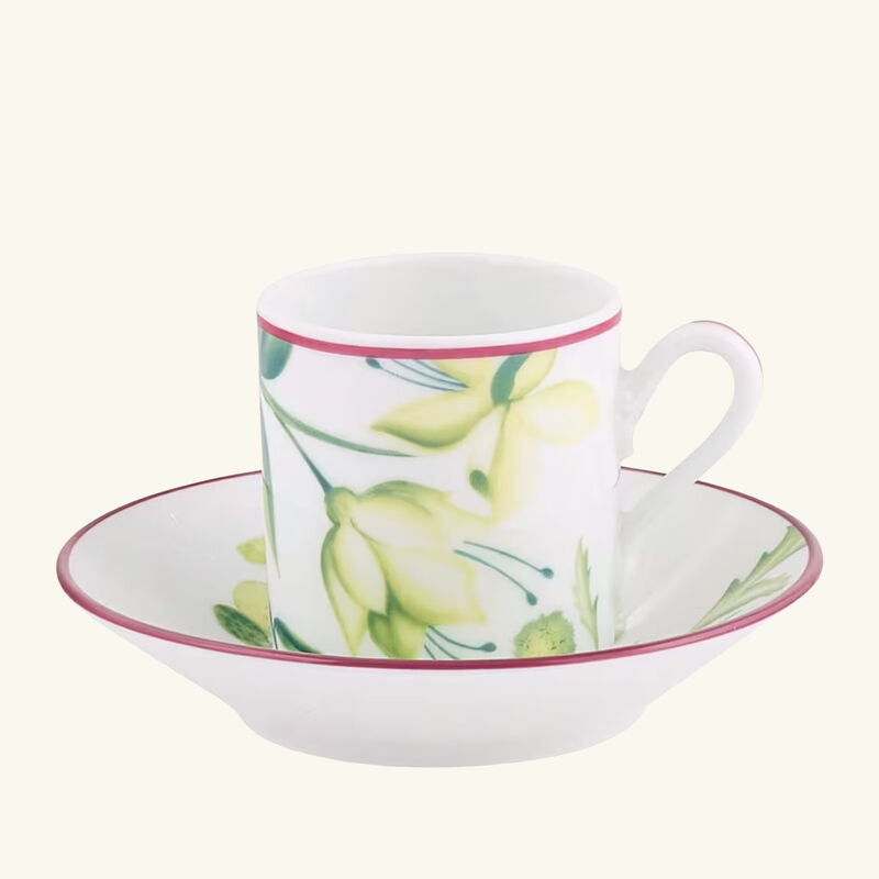 Florenza Acanto Impero Coffee Cup Green Set of 2 ginori 1743 florenza acanto impero coffee cup green set of 2