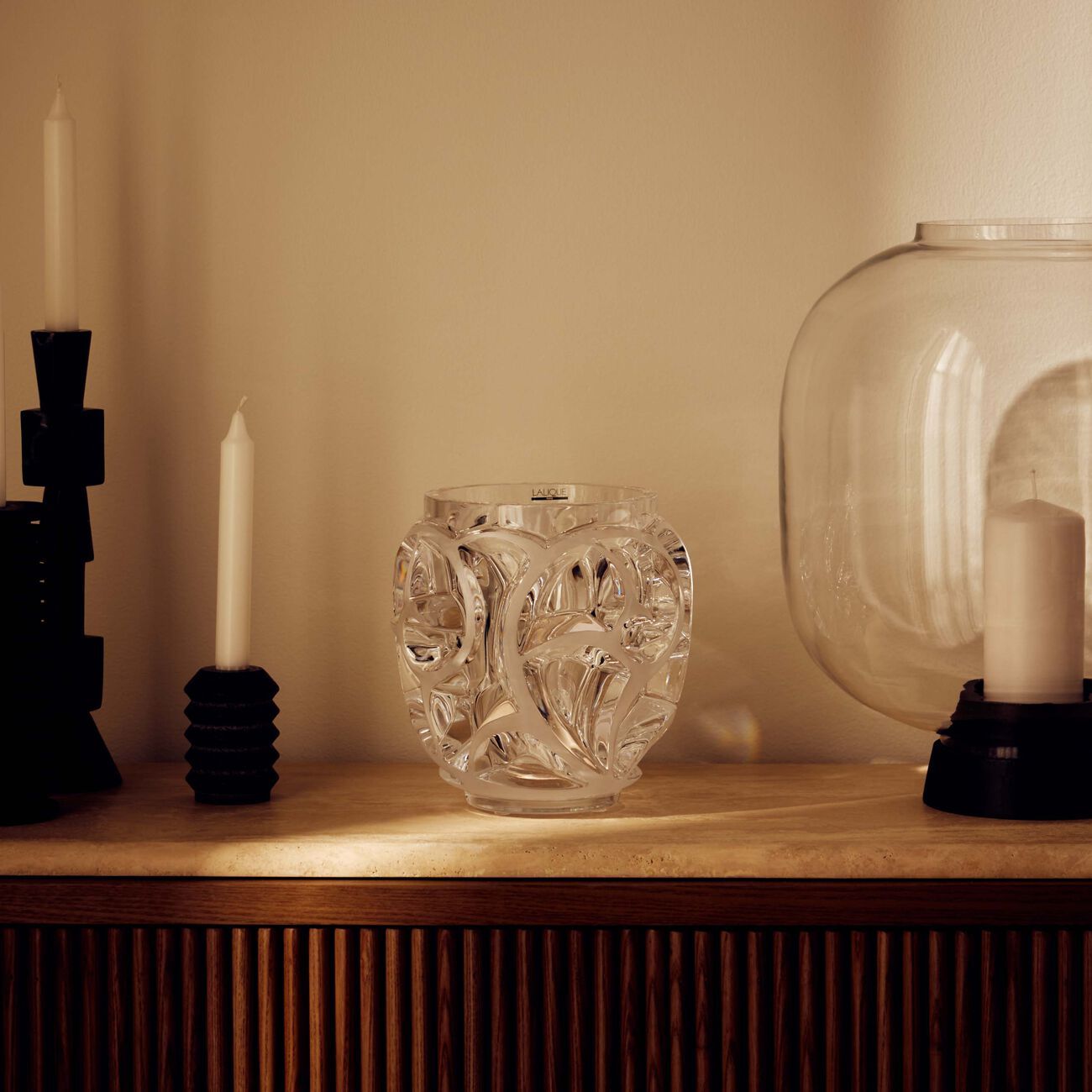 Tourbillons Vase Small Clear lalique tourbillons vase small clear