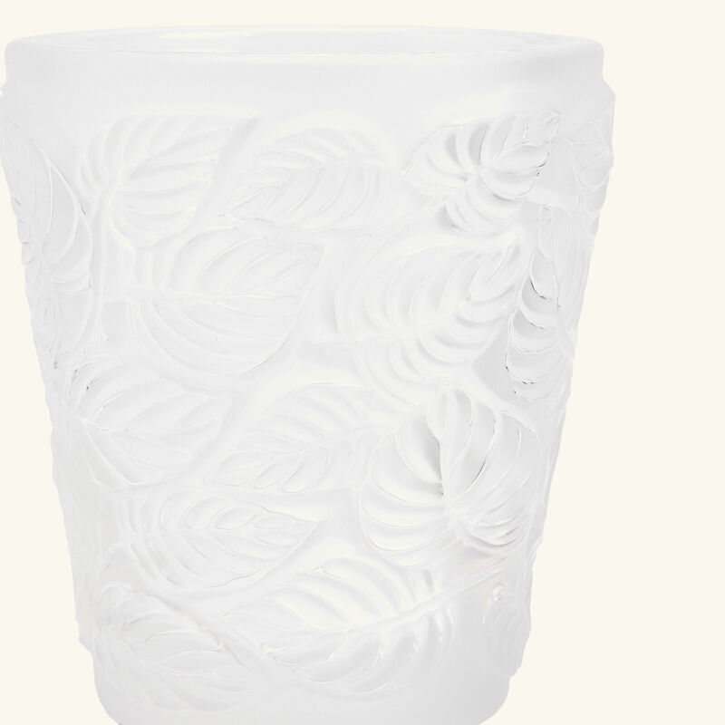 lalique feuilles votive clear