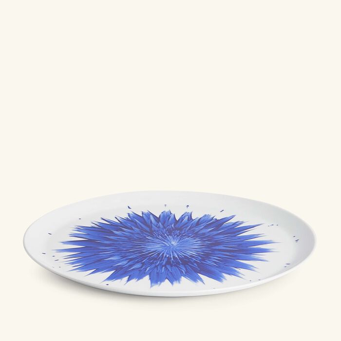 bernardaud in bloom serving platter blue 33cm