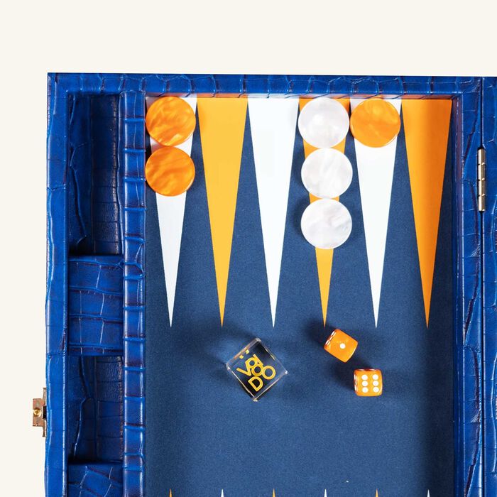 vido alligator backgammon set medium