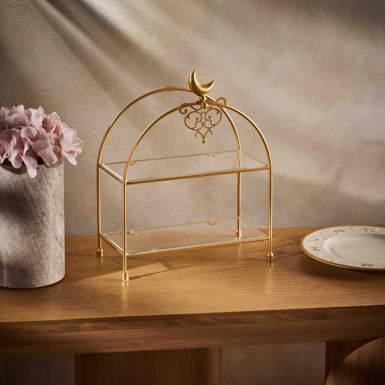 villari extravaganza cake stand gold