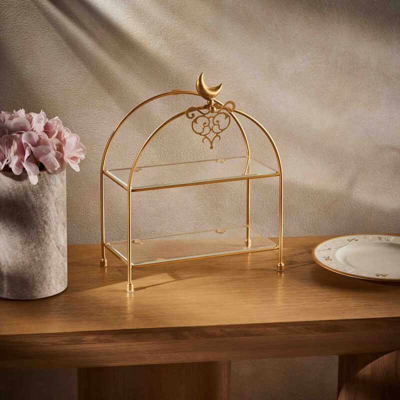 villari extravaganza cake stand gold