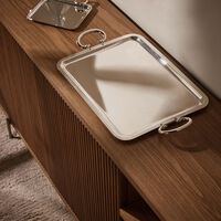 christofle albi serving tray with handles rectangular large silver plated