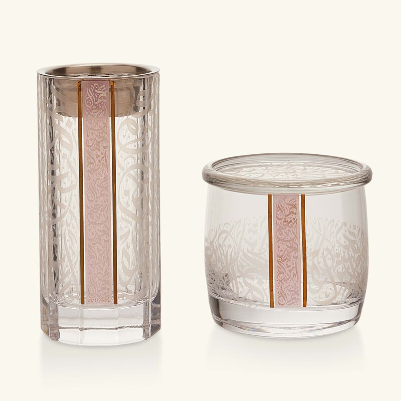 Nagham Incense Burner and Candle Holder Clear Set of 3 dimlaj nagham incense burner and candle holder clear set of 3