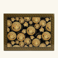 Medusa Amplified Placemat Black Set Of 2 versace medusa amplified placemat black set of 2