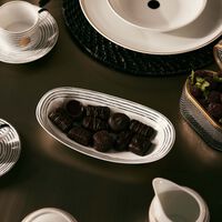 bernardaud aboro serving platter black 23cm